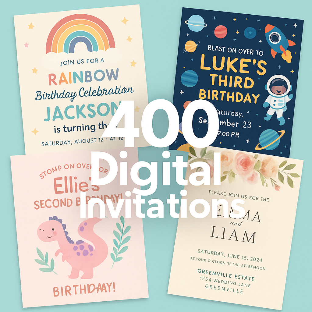+400 Digital Invitations