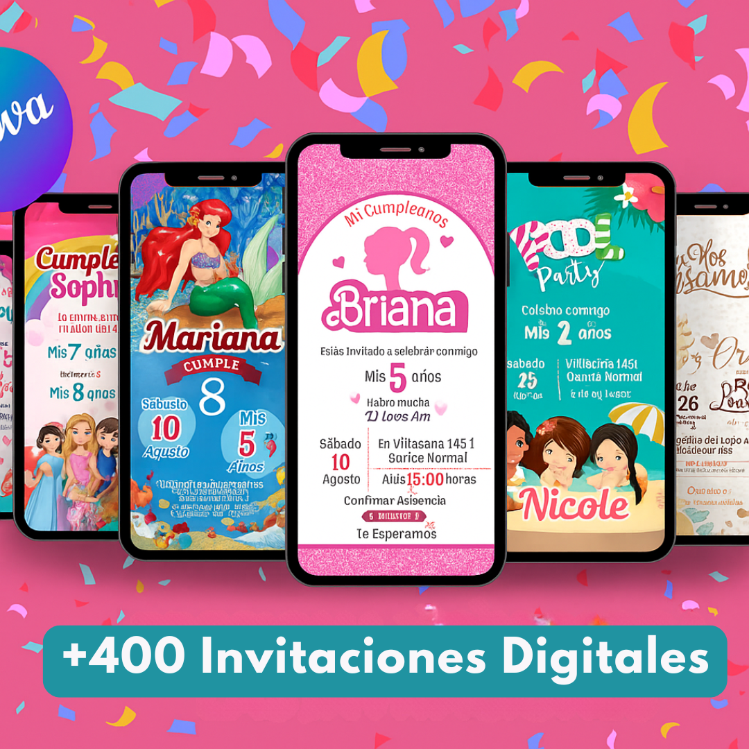 +400 Invitaciones Digitales