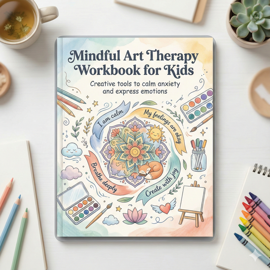 Mindful Art Therapy Workbook for Kids