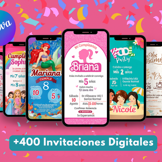 +400 Invitaciones Digitales